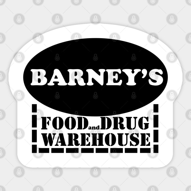 Barney's Food & Drug Warehouse Sticker by carcinojen